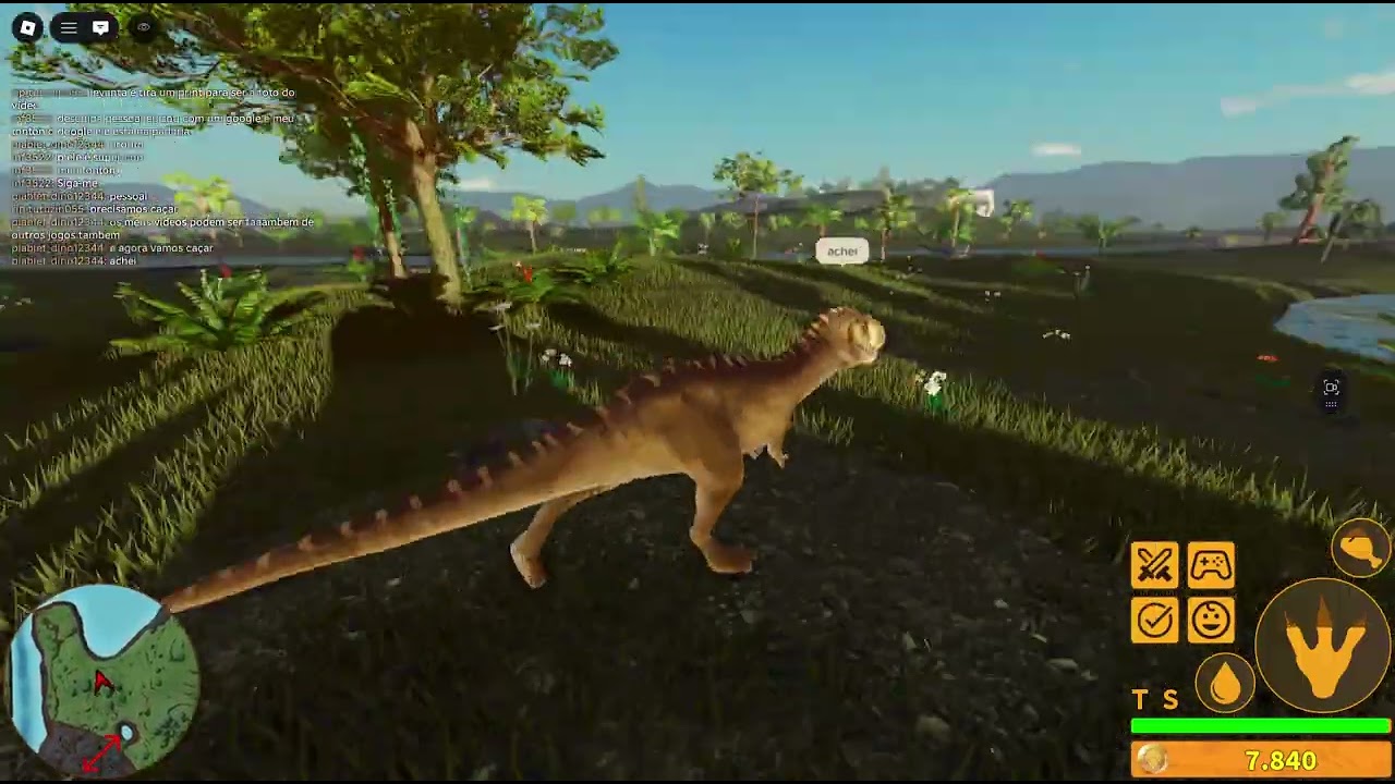 O filhote até adulto com o T REX PT2 'DINOSSAUR LIFE ROBLOX'