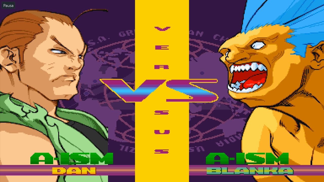 Dan vs Blanka - Hardest IA - Street Fighter Alpha 3