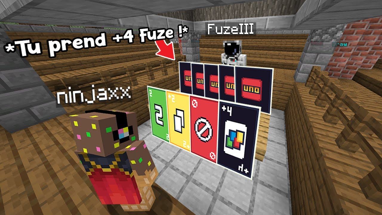 J'ai invité des YouTuber à jouer au Uno sur Minecraft..