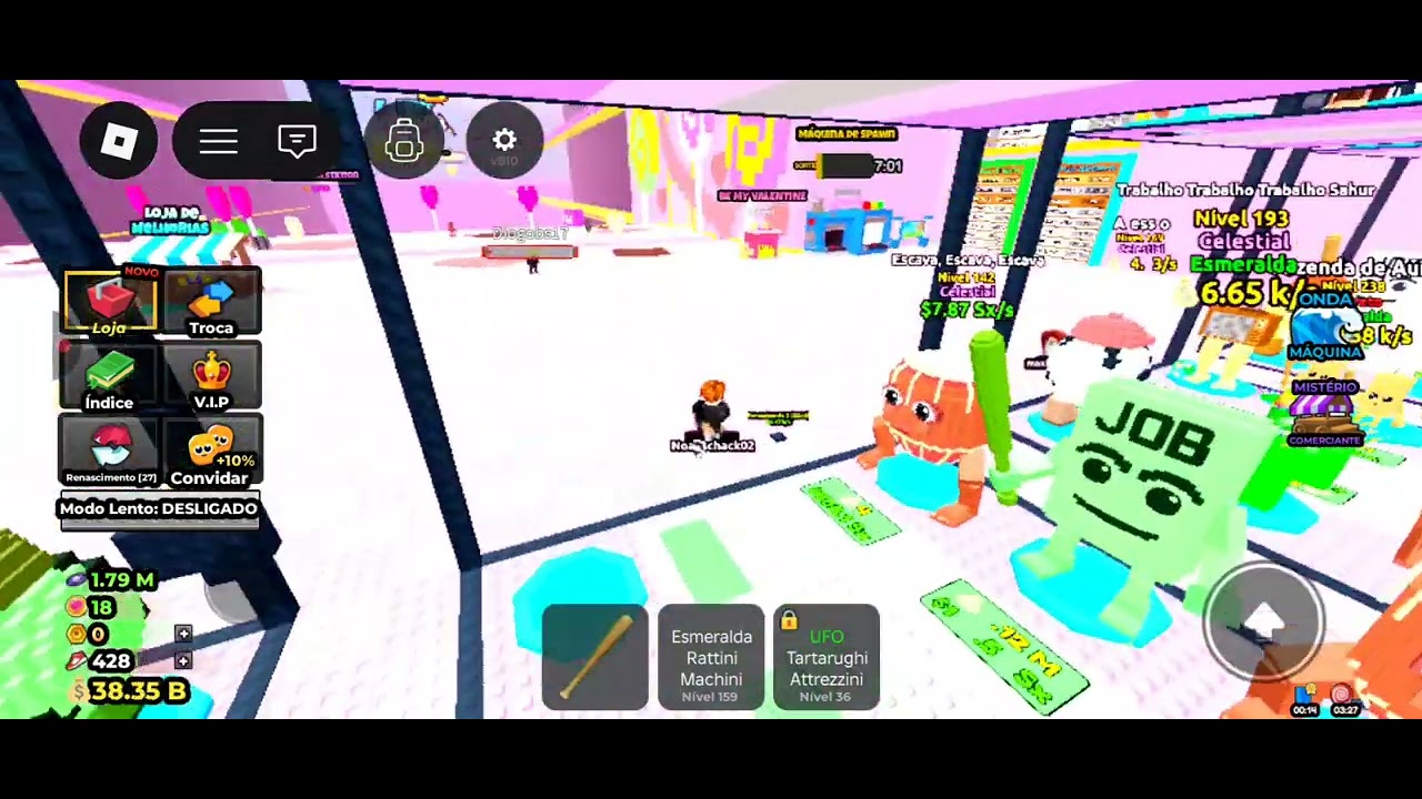 Jogando tsunami brainrot com o meu editor