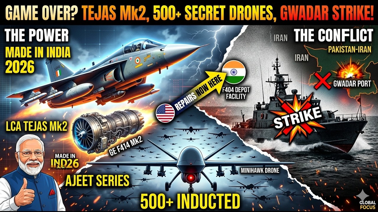 GAME OVER? Tejas Mk2 Engine Deal, 500+ Secret Drones, and the Strike Near Gwadar!
