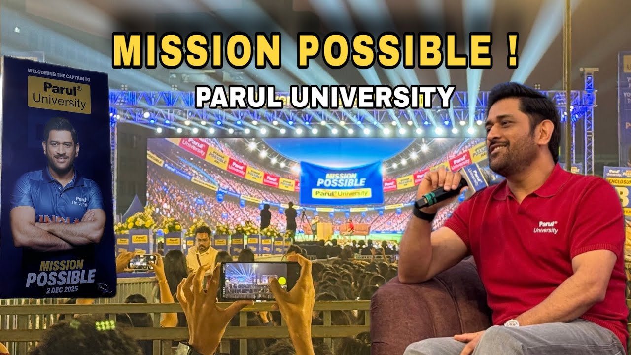 MS Dhoni at Parul University – Mission Possible 2025 
