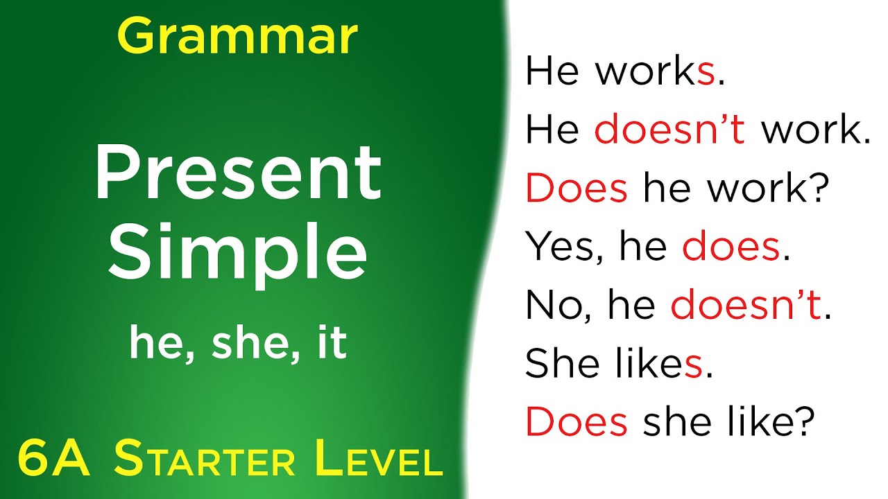6A_Простое Настоящее he, she, it - Present Simple