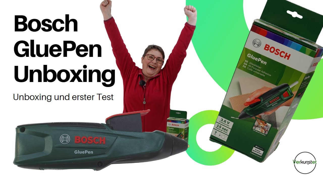 Heißklebepistole Akku Test & Unboxing: Bosch GluePen DEUTSCH