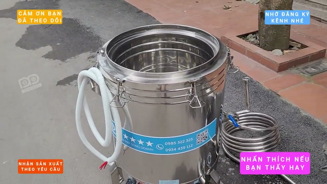 Nồi Rượu 15kg Nhiệt Dầu Không Thùng Lạnh