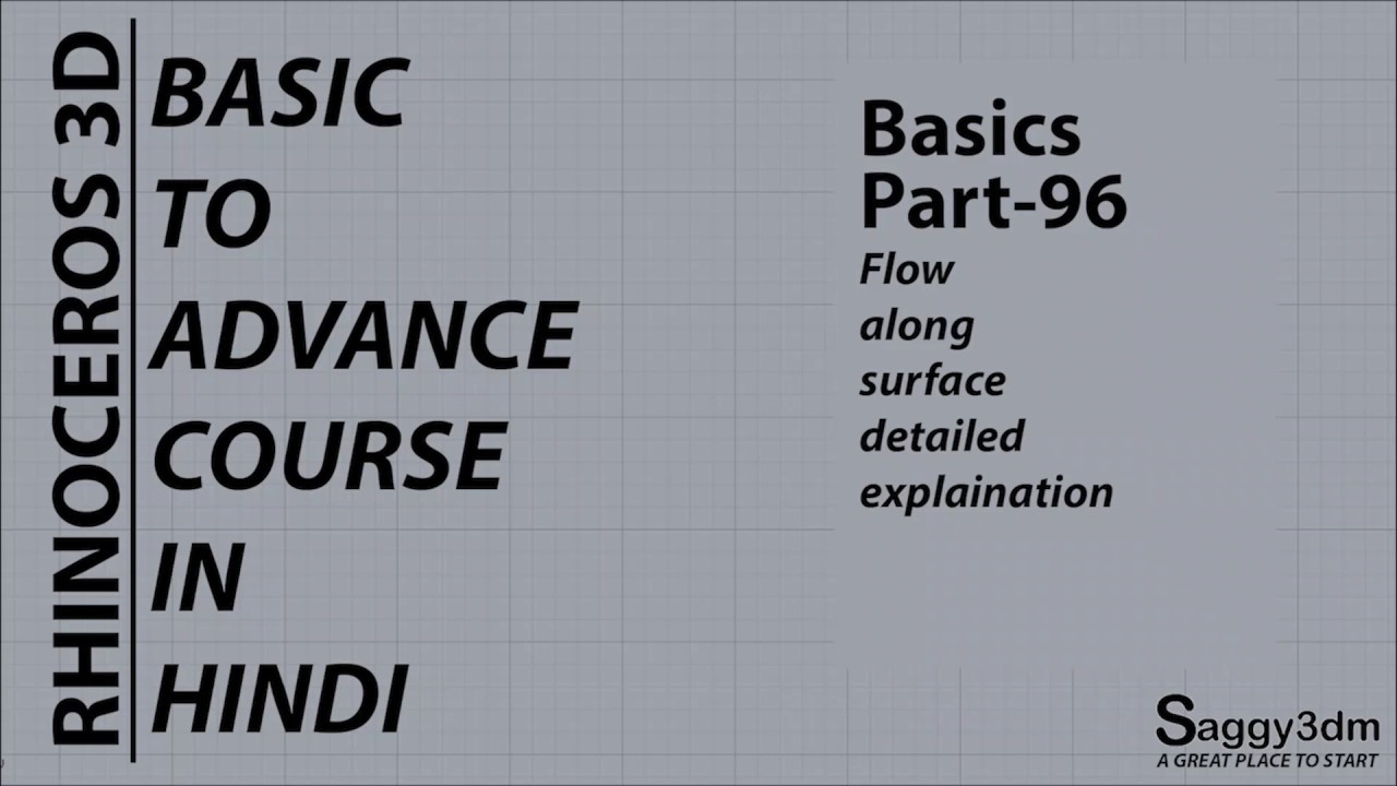 Rhino Basics in Hindi - 96 Flow along surface and create uv curve with detailed explanation