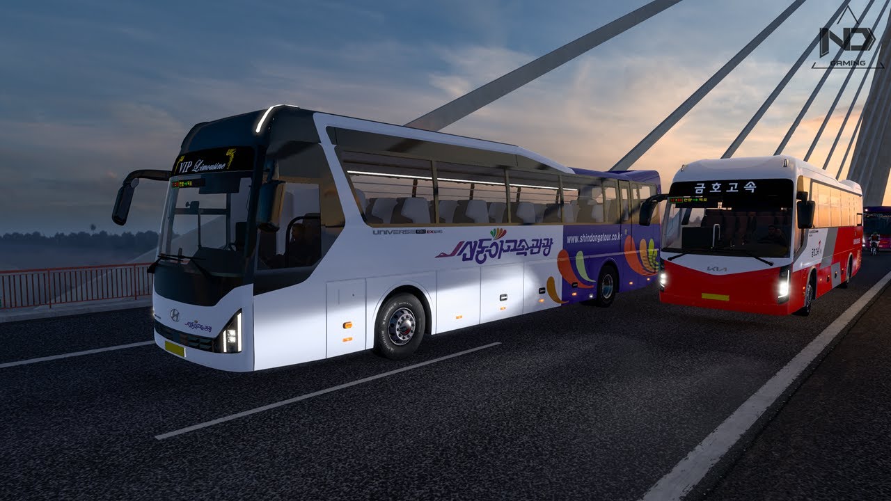 ETS2 Online Việt Nam - Tour Chở Khách Hàn Quốc Đi Cần Thơ Bằng Xe Hyundai Universe