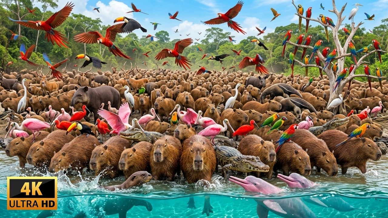 Amazon Jungle 4K: Stunning Animals & Hidden Landscapes | Relaxing Film