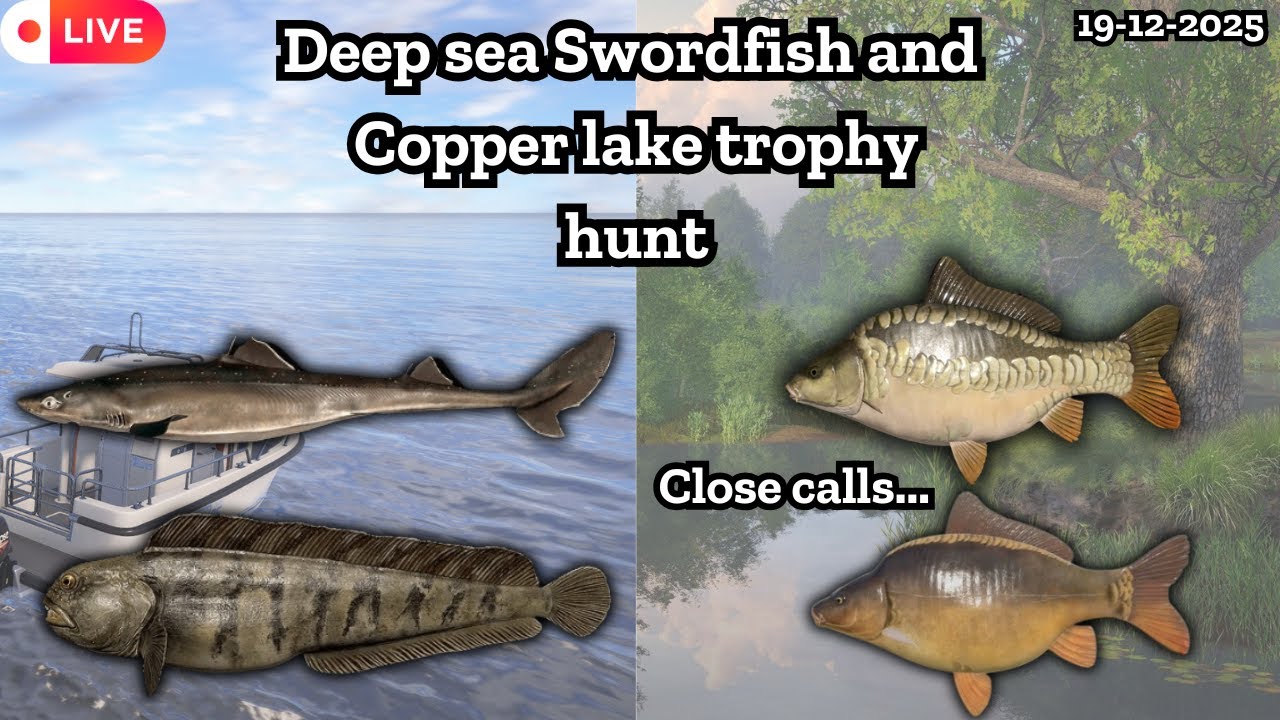 Swordfish trophy hunt at deep sea | Copper lake trophy hunt |  Russian fishing 4 | Nanstein | 