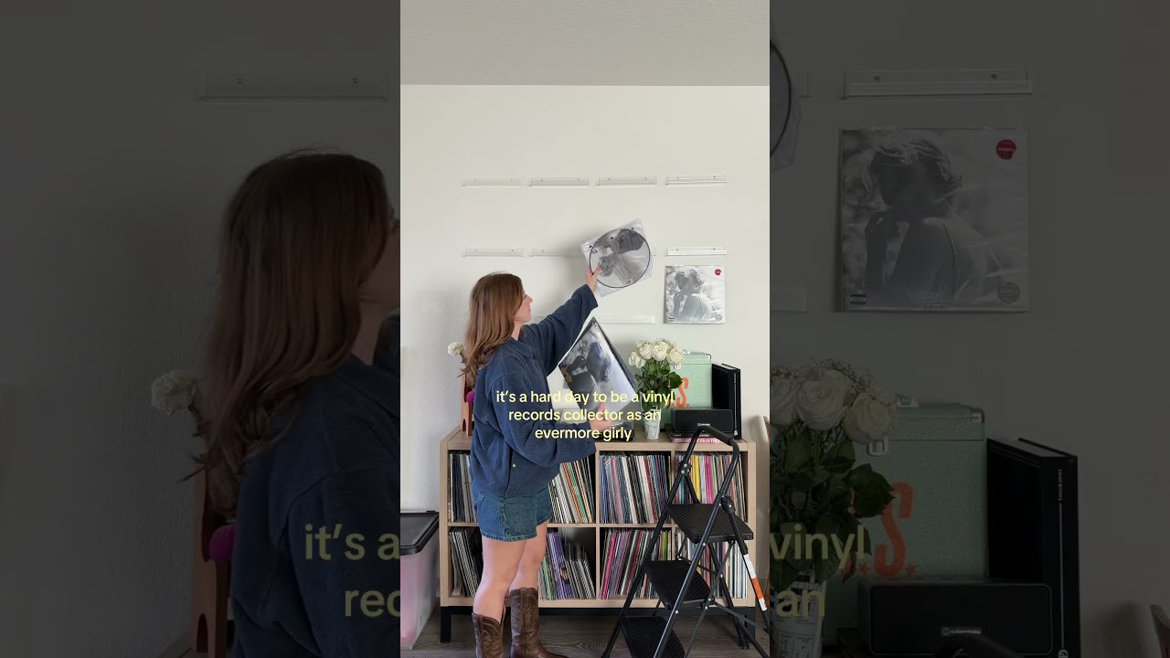Folklore vs evermore Taylor swift vinyl records collection. Every single variant and pressing