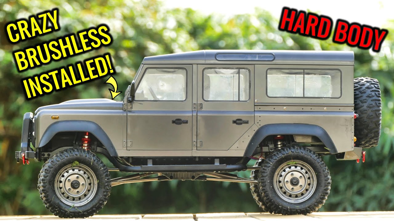 ОГРОМНЫЙ 1/8 Land Rover Defender стал еще лучше — установлены бесщеточный регулятор скорости Hobb...