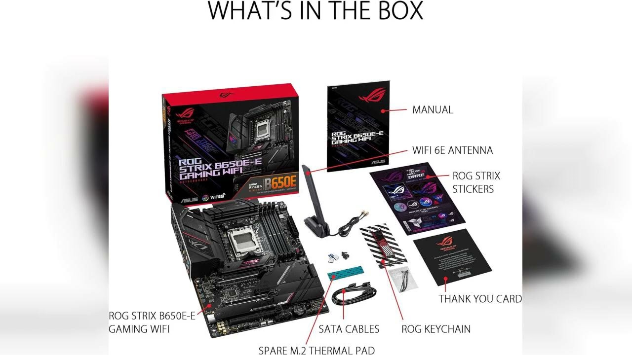 Rezension: ASUS ROG STRIX B650E-F GAMING WIFI Mainboard Sockel AMD AM5 (Ryzen 7000, ATX, DDR5 Spe...
