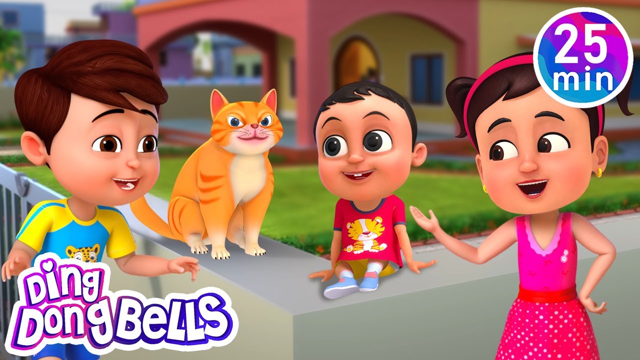 Meow Meow Billi Karti + 9 More Rhymes in Hindi | Nursery Rhymes | Ding Dong Bells