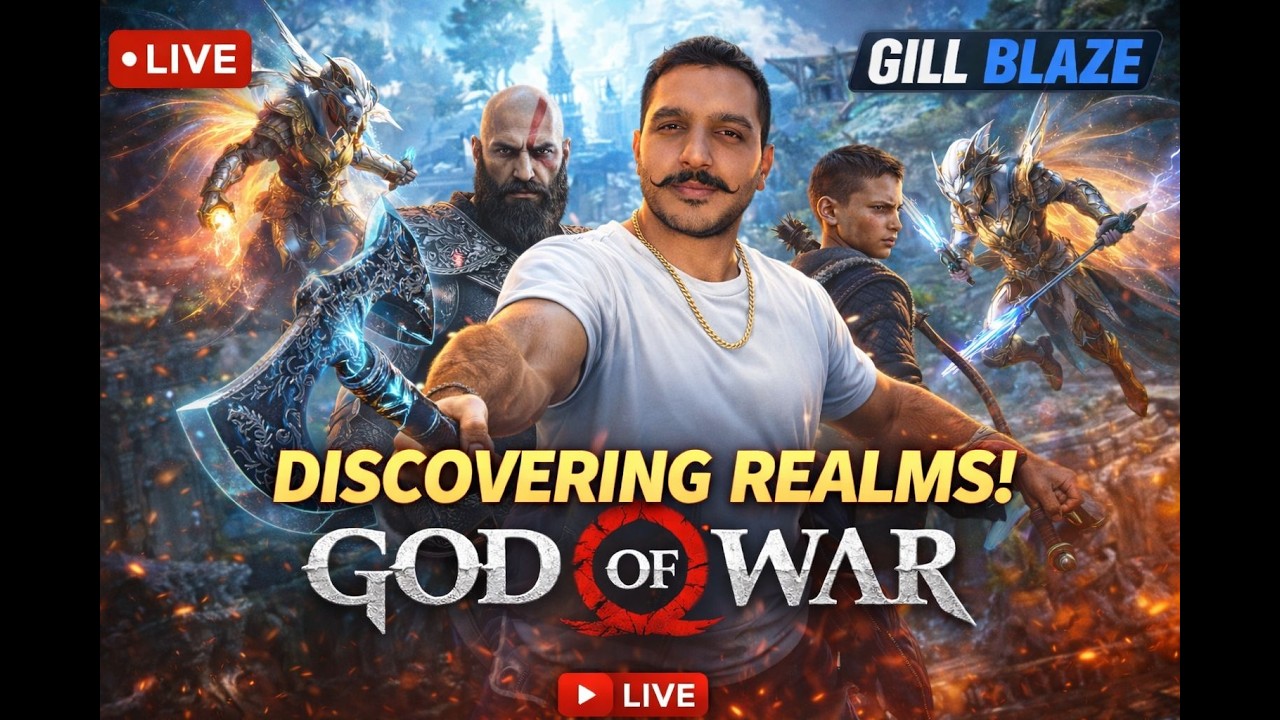 GOD OF WAR LIVE 🔥 Discovering New Realms & Fighting Light Elves | GILL BLAZE