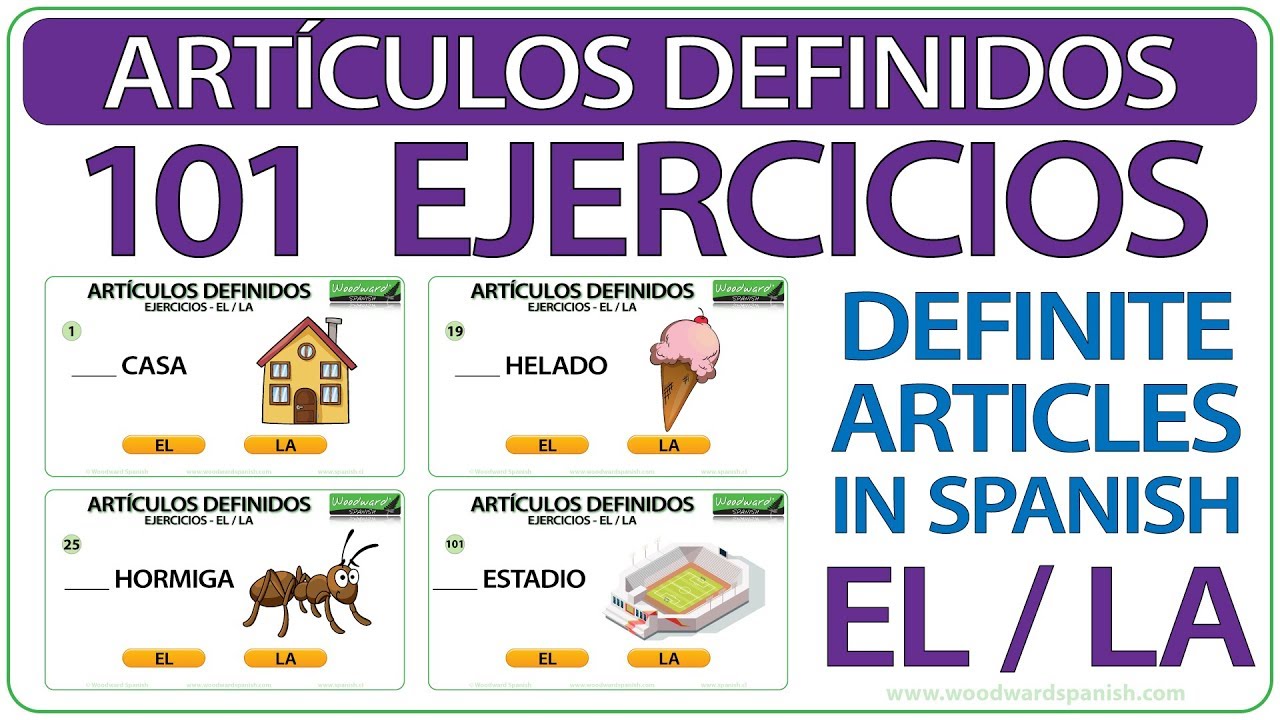 Artículos Definidos - 101 ejercicios con EL y LA - Vocabulario en español