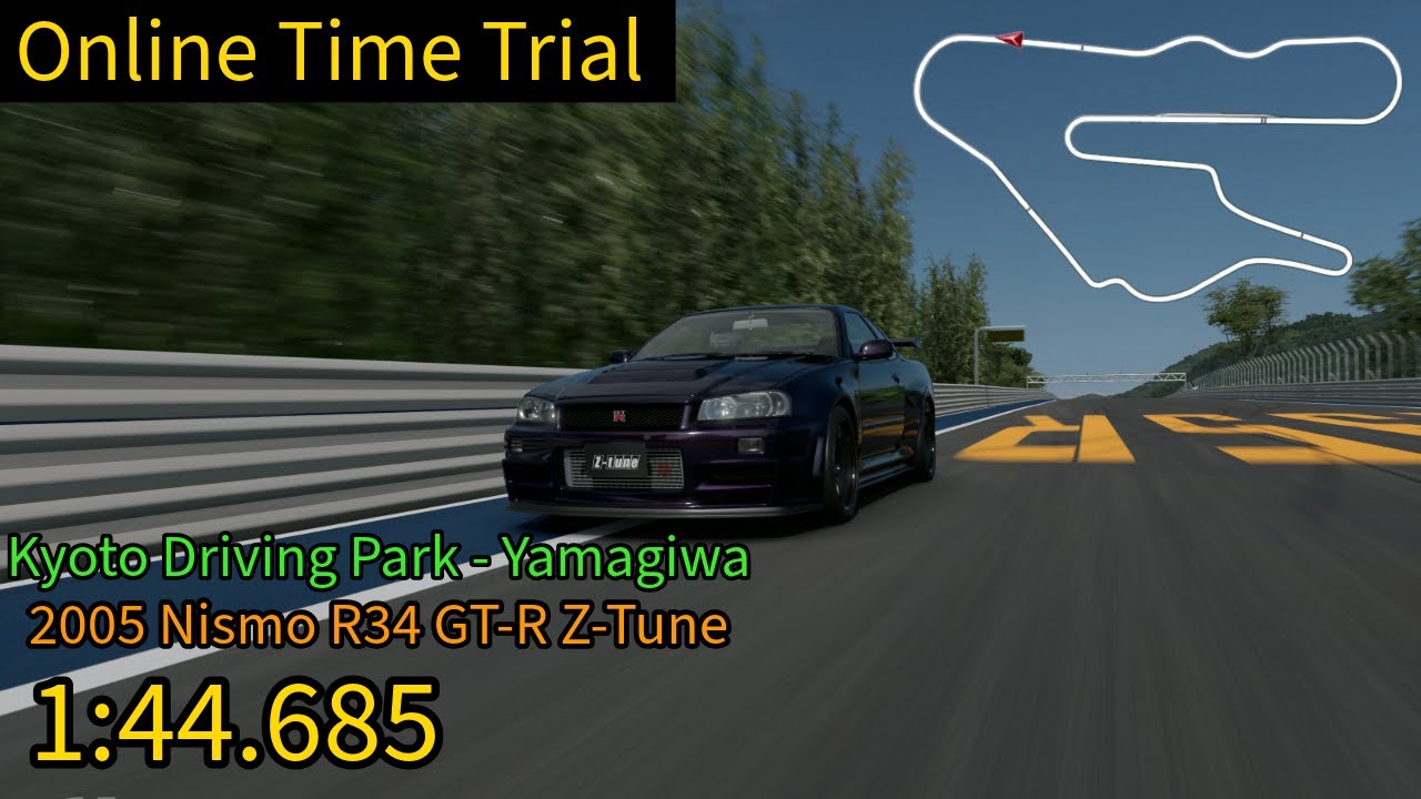 GT7 | Online Time Trial - Kyoto Driving Park - Yamagiwa (2005 Nismo R34 GT-R Z-Tune)
