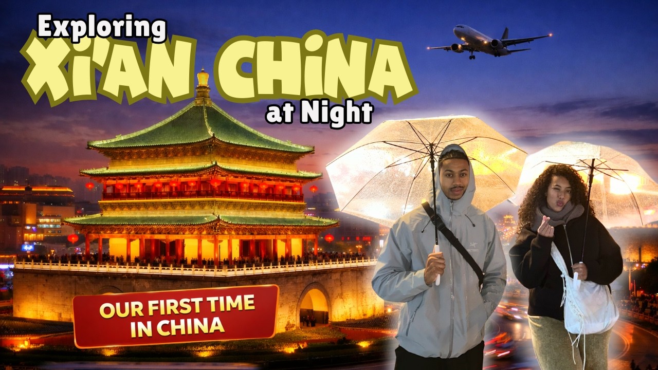 Exploring Xi’an at Night ! | Our First Time in China 🇨🇳