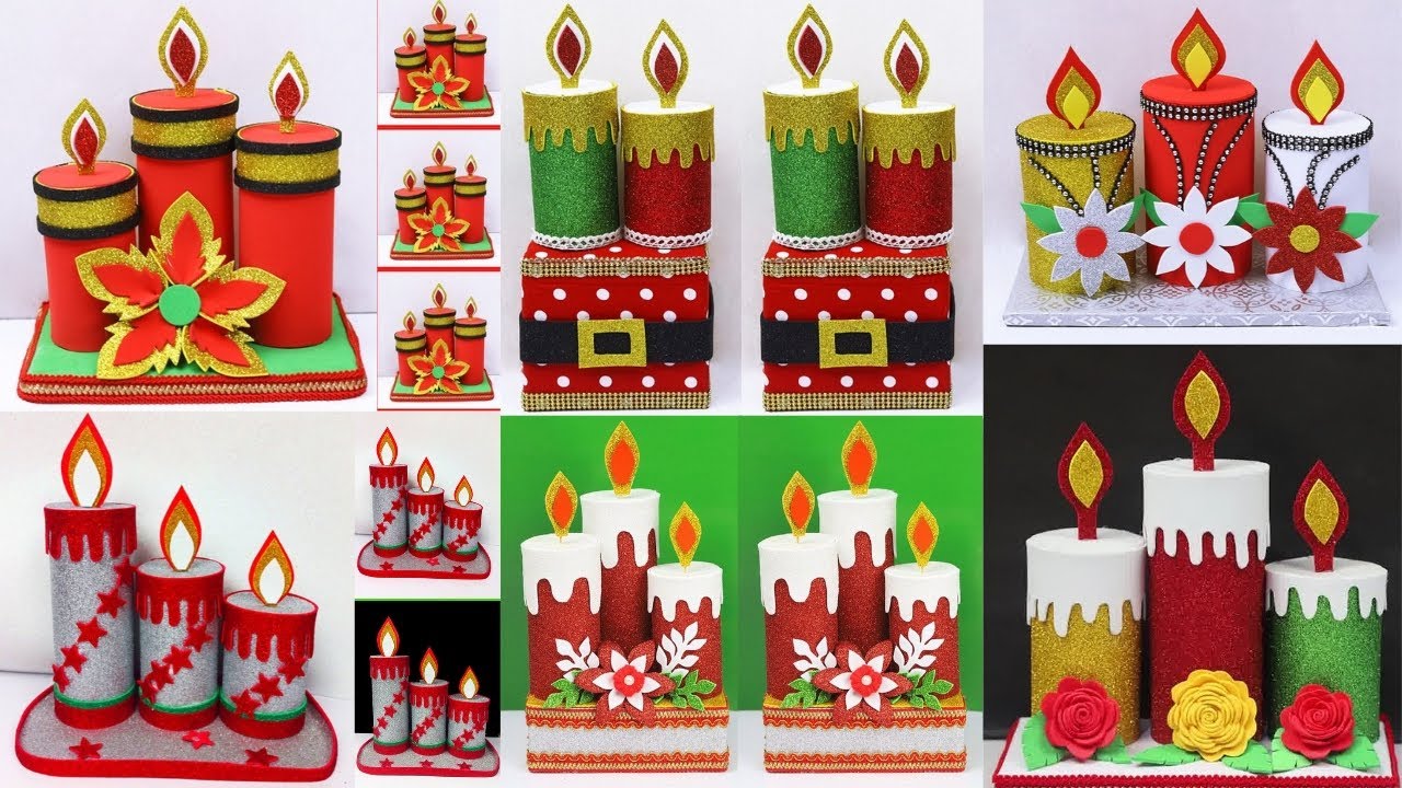 6 ideas originales y creativas para hacer velas navide&ntilde;as | C&oacute;mo hacer velas de papel | Ideas par...