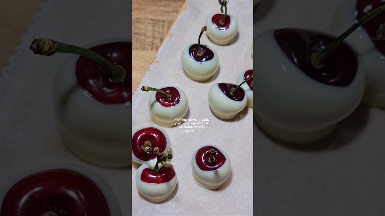 White Chocolate Cherry Bliss | 2-Ingredient Vegan Dessert