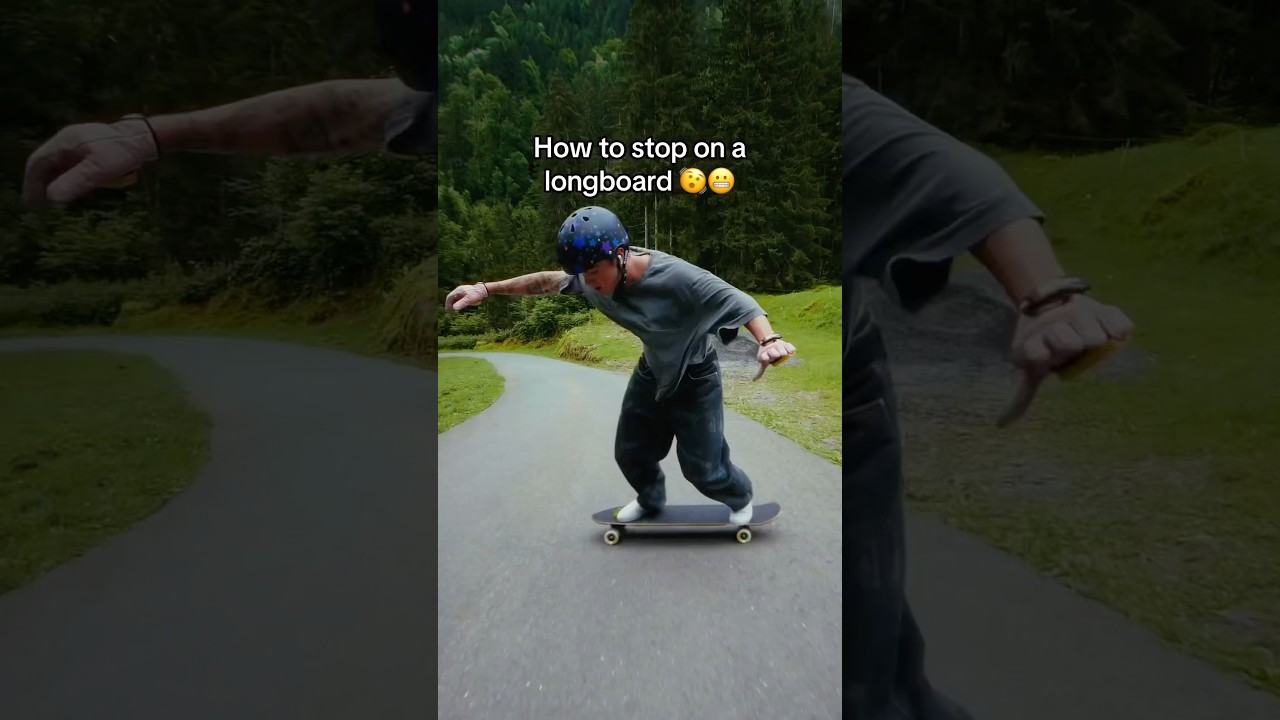 Stopping on a Longboard is Simple🤯^^