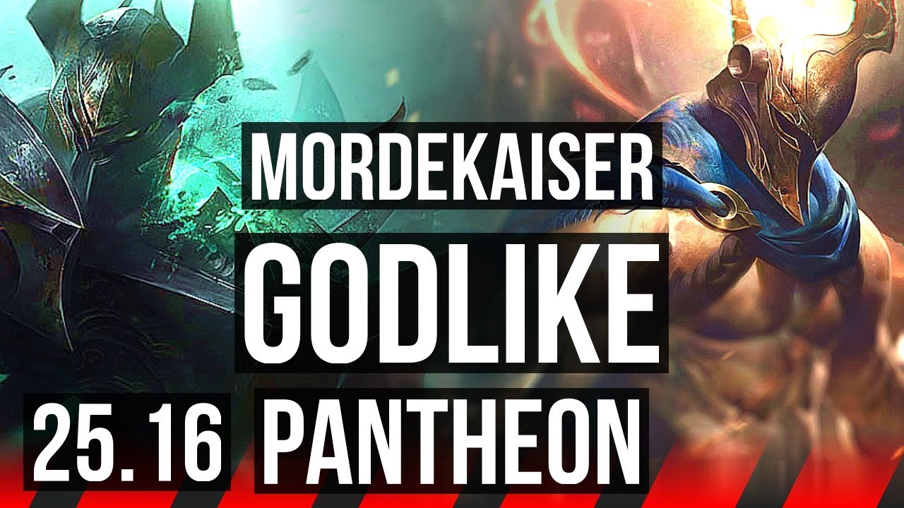 MORDEKAISER vs PANTHEON (TOP) | 8 solo kills, Godlike | KR Master | 25.16