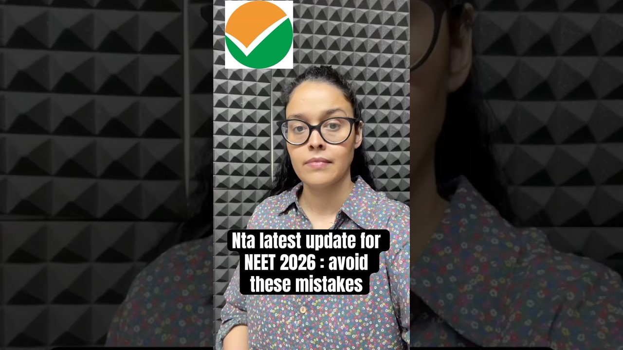 NTA latest update for NEET 2026 | Dont do these mistakes #neet2026 #neet #viralvideo #neetlatest