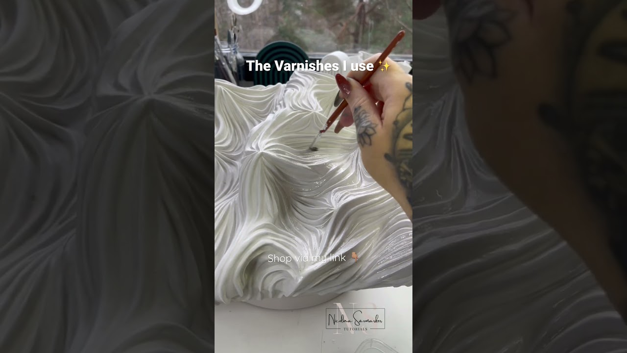 My most used varnishes for my 3D plaster art tutorials | DIY craft | Nicolina Savmarker