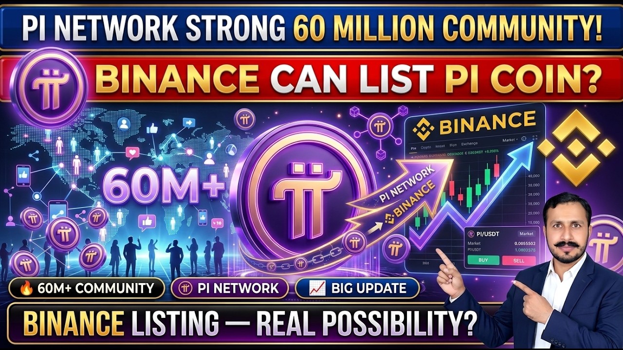 Pi Network Strong 60 Million Community | Binance Can List Pi Coin? | Coinbase Can List PI Network?