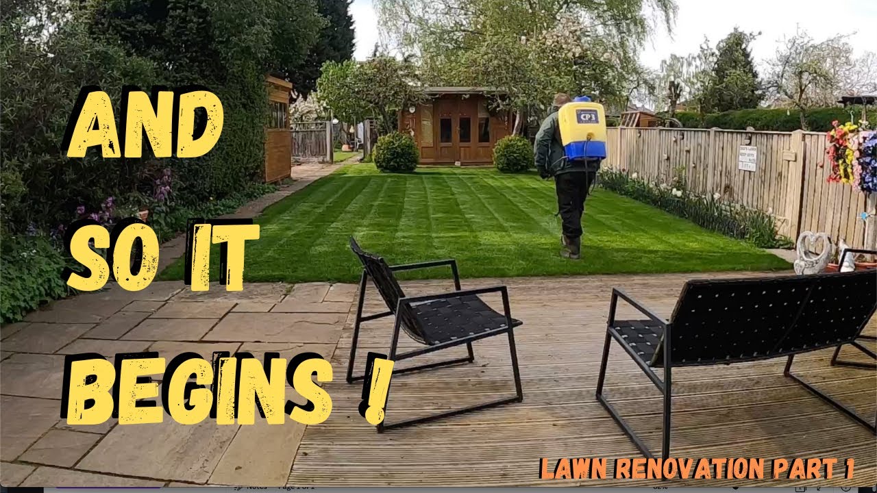 Lawn Renovaton PART 1 - Applying Roundup To My Lawn To Get Rid Of Weed Grasses
