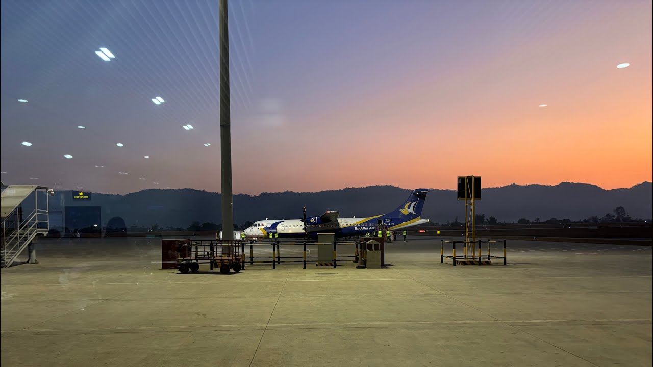 Night flight in the Himalayas, Pokhara to Kathmandu Buddha air flight review