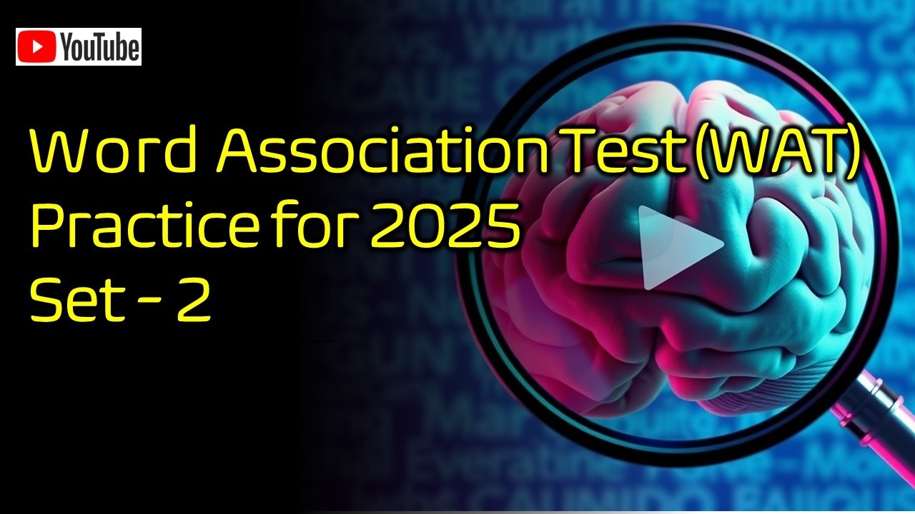 Word Association Test (WAT) Practice 2025 Set 2 | Ace WAT for SSB & Other Psychology  Interviews🎖️🎖️