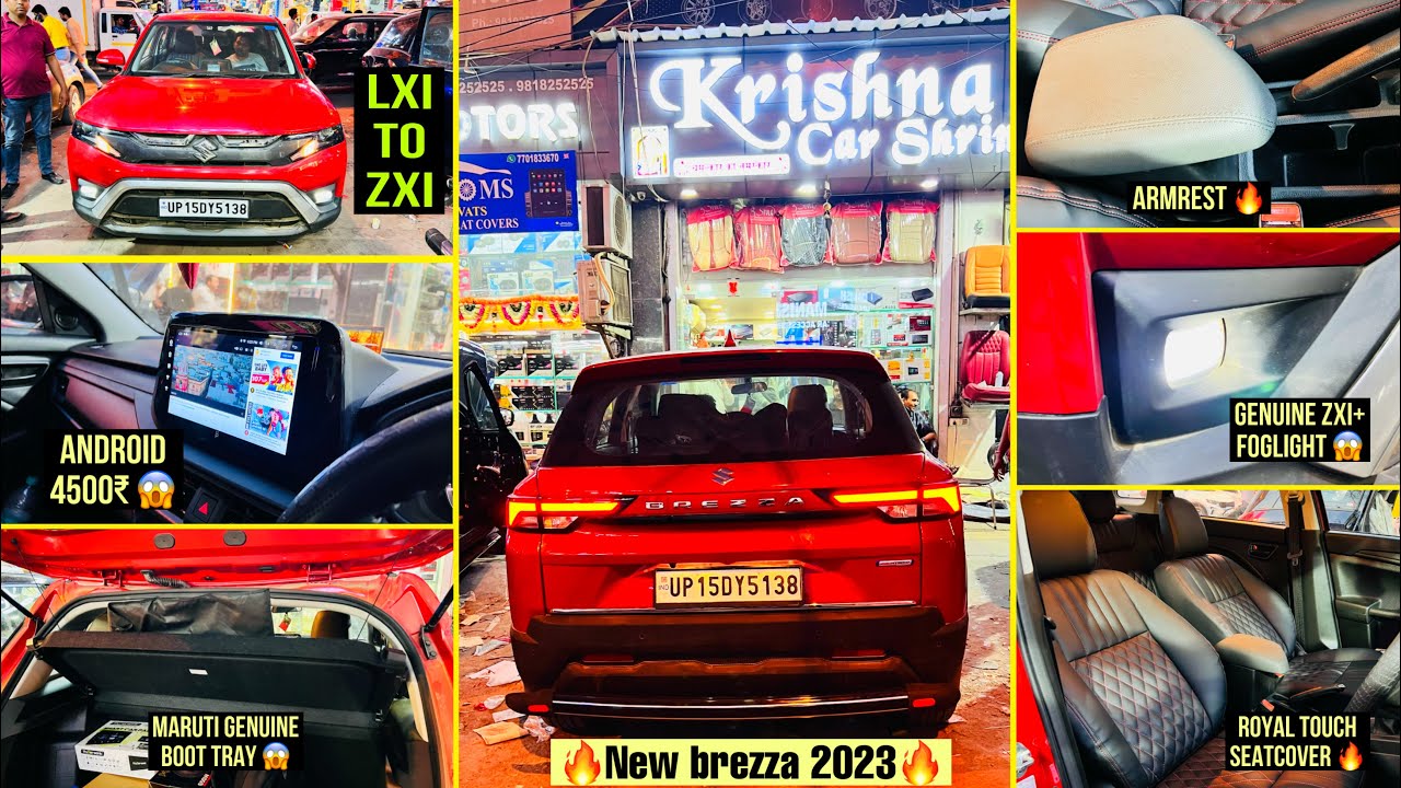 Brezza 2023  modification 🔥 Brezza 2023 Armrest 😱 Brezza 2023 lxi to zxi modification 🔥