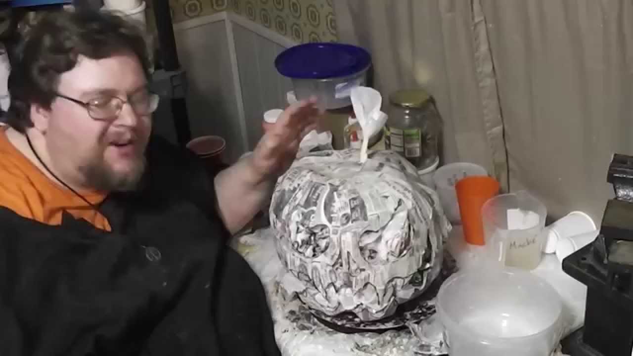 Тыквы из папье-маше - 4 шт. - Нижняя и лицевая части