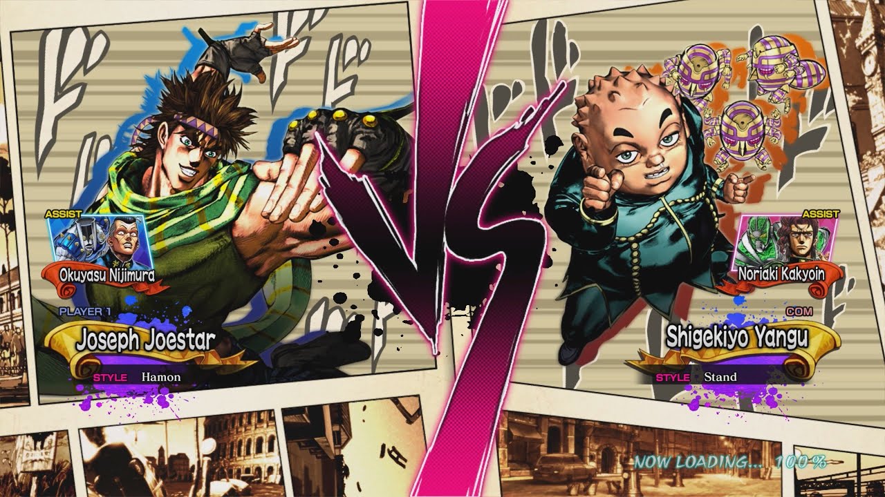 JOSEPH JOESTAR vs SHIGEKIYO YANGU - JoJo's Bizarre Adventure All Star Battle 2013
