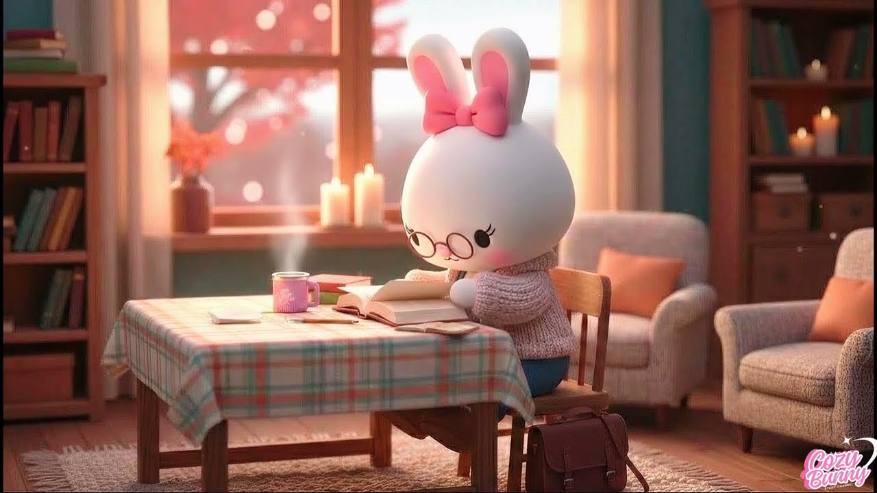 Calm Study & Homework Music for Kids 📚 Bunny's Quiet Reading Corner | Little Ventura (1 Hour)