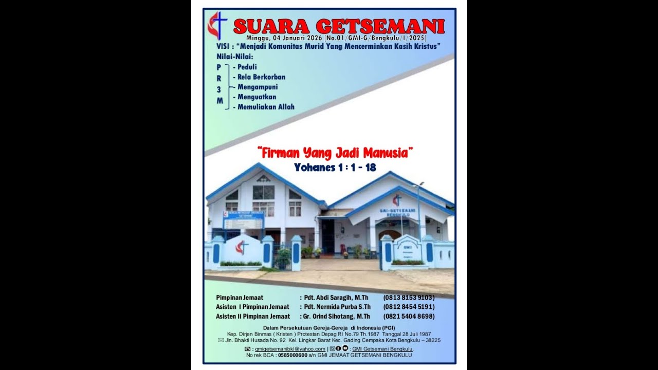 FIRMAN YANG JADI MANUSIA {YOHANES 1:1-18} 04 JANUARI 2026