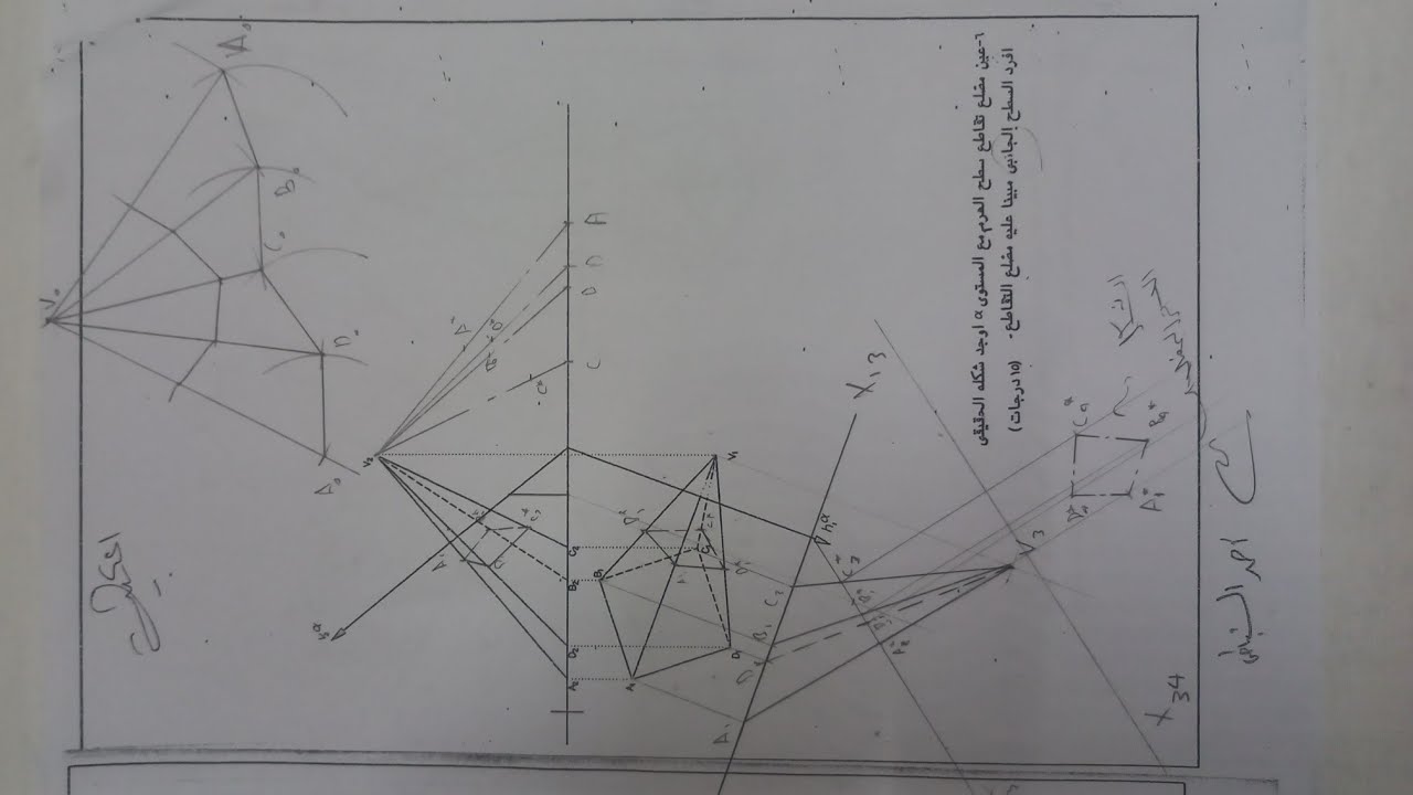 فلاشه الامتحان | هندسة وصفية