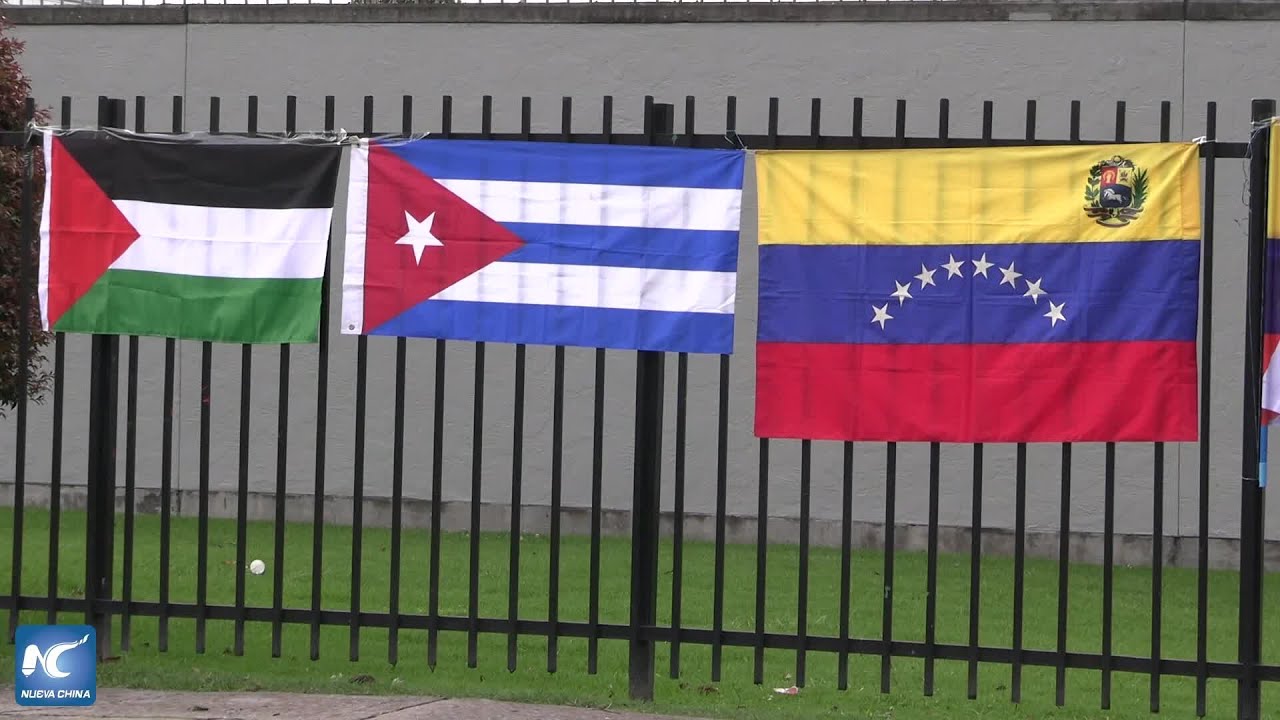 Realizan en Bogotá manifestación contra el imperialismo de Estados Unidos en el mundo