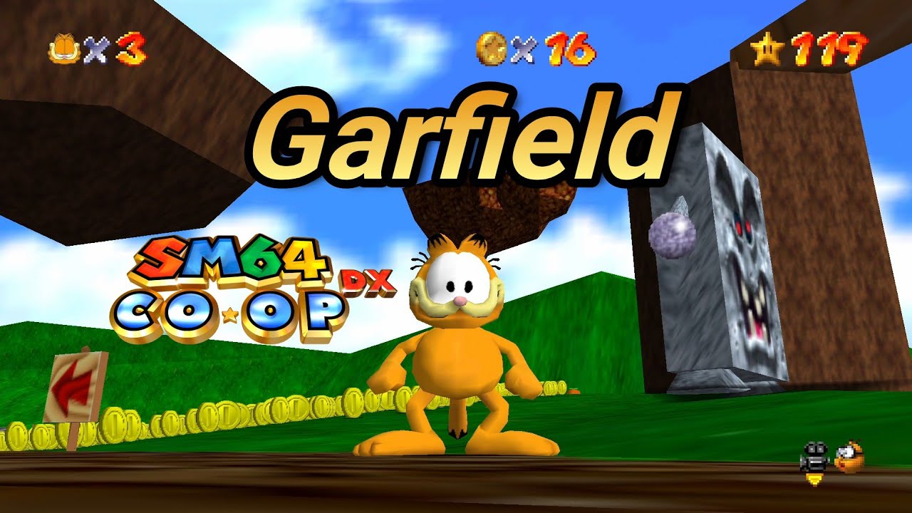 Super Mario 64 Co⭐op DX Garfield Roll The Dice - PC PORT