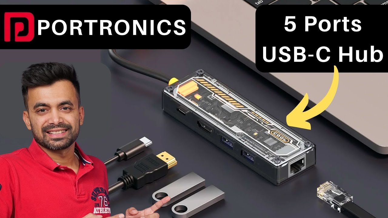 Portronics USB C HUB &mdash; бюджетный USB-концентратор типа C