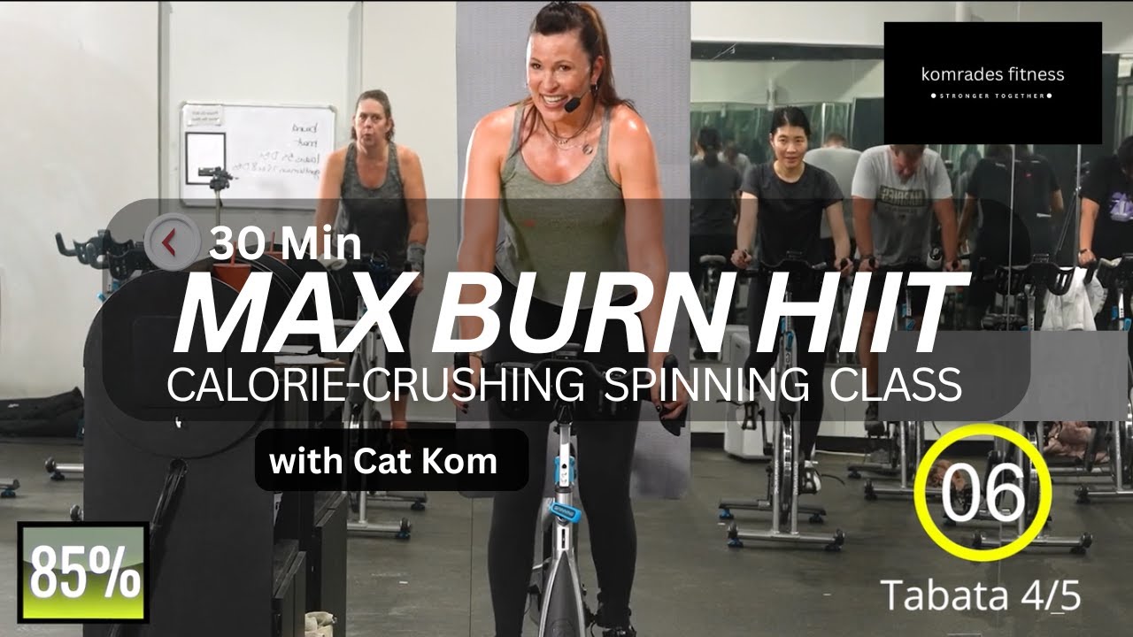 🔥 30 Min HIIT Tabata Spin: MAX BURN V | Epic Cycling Class for Fat Loss w/ Cat Kom