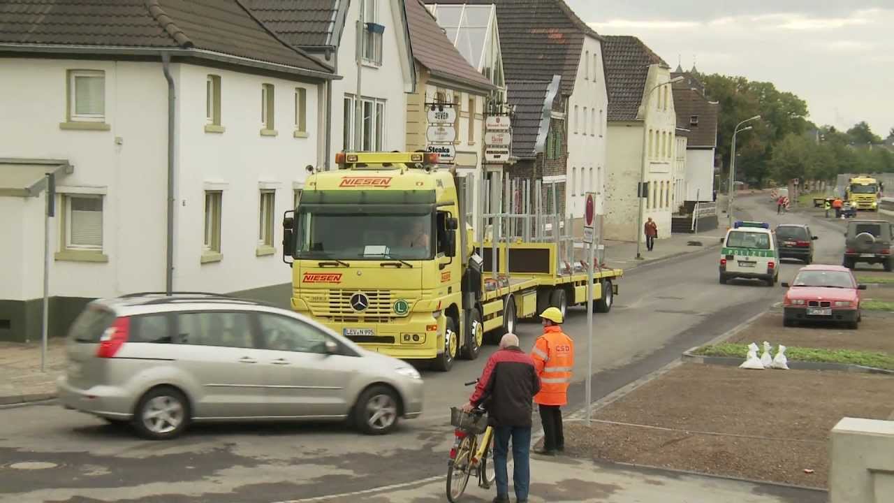NIESEN Logistics - Hochwasser-Schutz - Leverkusen, Köln, Düsseldorf, Bonn, Rhein, NRW, Deutschland