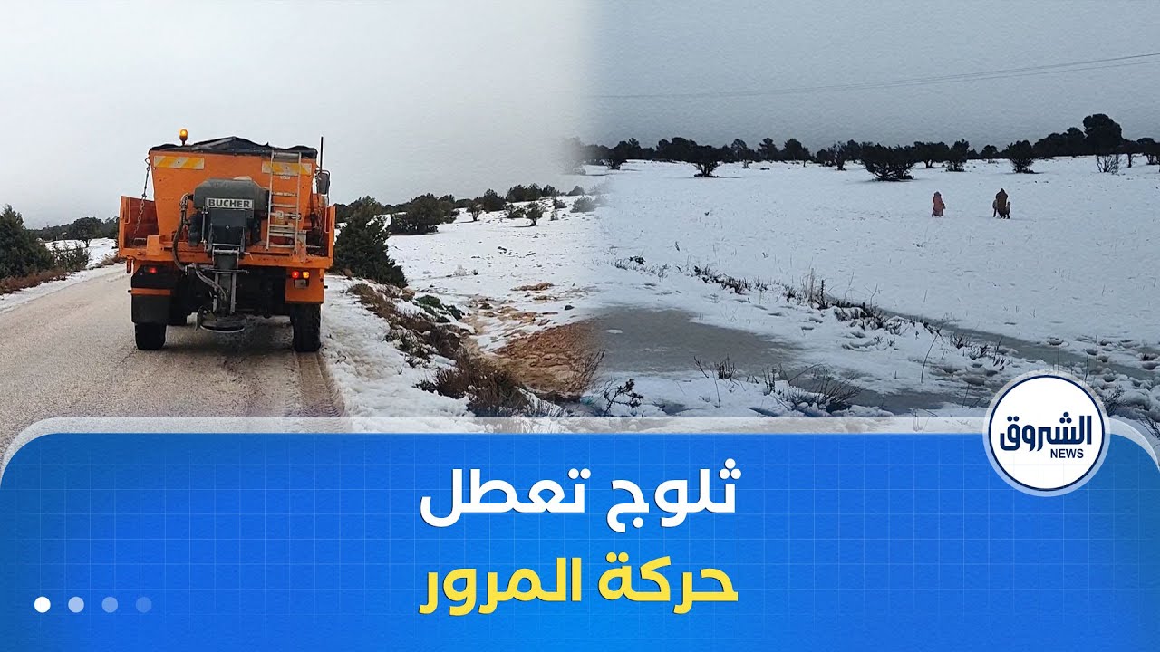 الثلوج بولاية الجلفة .. طرق مقطوعة وحوادث مميتة