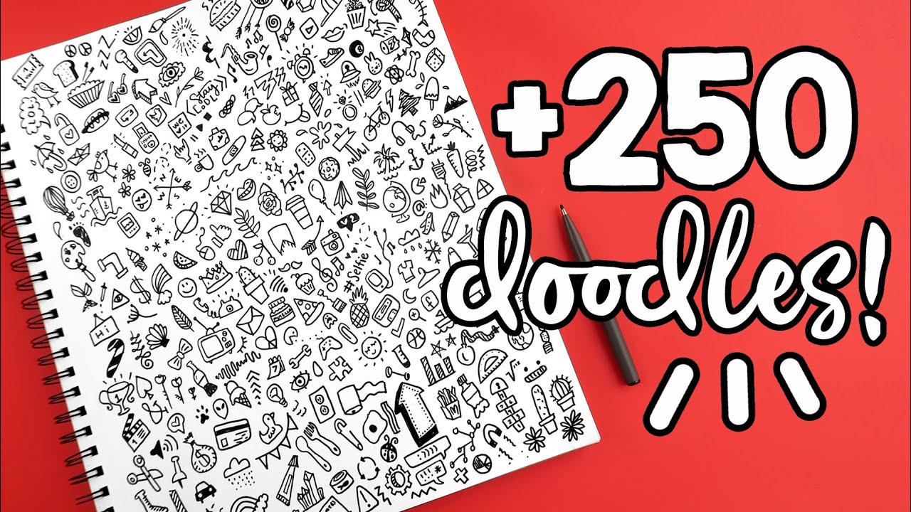 +250 DOODLES! (Iconos Bullet Journal) ✄ Barbs Arenas Art!