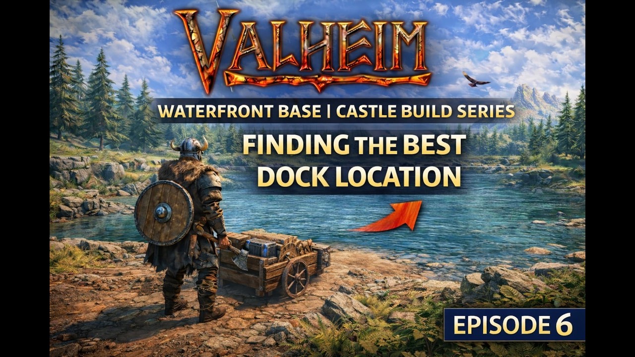 Valheim – Finding the Perfect Dock Spot | Waterfront Castle Build (Ep. 6)