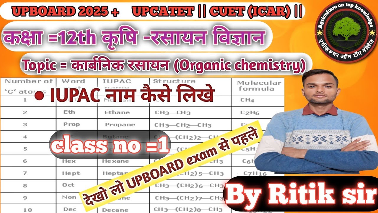 12 agriculture chemistry| कृषि रसायन विज्ञान| up board 2025 | upcatet , ICAR के लिए #1