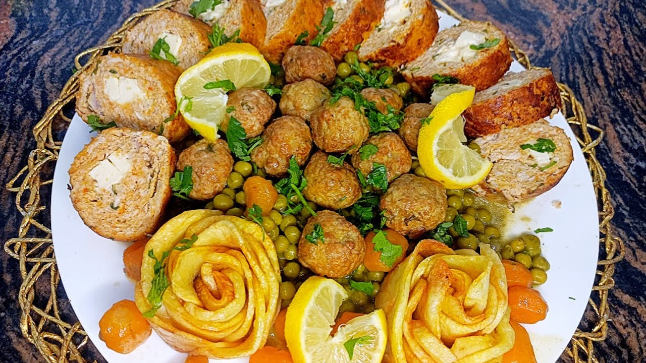 طبق رمضاني🌙راقي جلبانة بالرولي وكرات الجاج مع ورود البطاطا#وصفات رمضان#مائدة رمضان#مطبخ_جزائري #