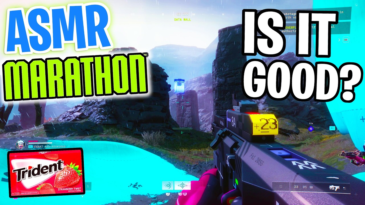 ASMR Gaming 😴 Marathon is it Good?! Relaxing Gum Chewing 🎮🎧 PS5 Controller Sounds + Whispering 💤