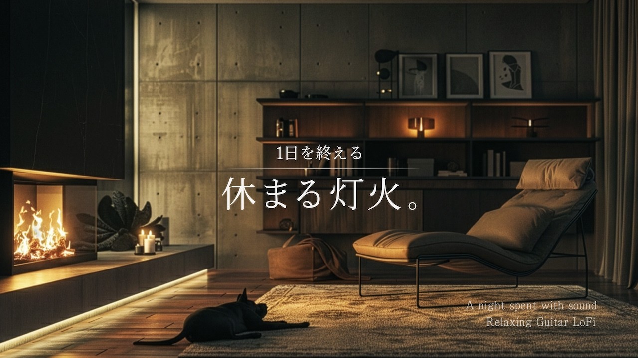 【夜の癒しBGM】1日を終える、休まる灯火。｜読書・勉強・睡眠用｜Relaxing Guitar LoFi【90分】