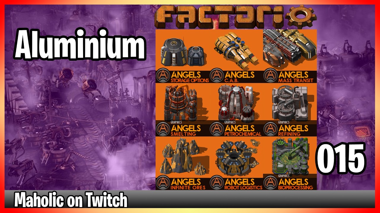⚙️Factorio Angels Yuoki AAI Industry Mods✅🏭➡️Aluminium x15